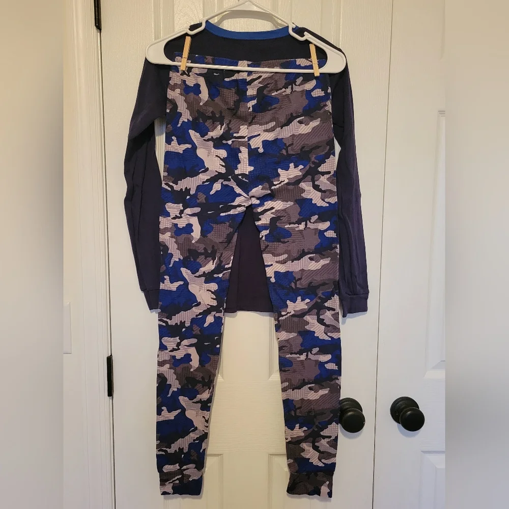 The Children's Place Blue and Gray Pajama Set